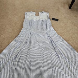 Tommy hilfiger stripped dress with lace